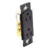 Tomacorriente dúplex de 15 A y 125 V estilo decorador, línea Satin Colors en color Midnight, complemento para controles y placas Lutron; placa se vende por separado