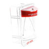Cubierta Protectora Serie Stopper II® De Policarbonato, Con Bocina, Espaciador Transparente, Montaje en Superficie, Etiqueta en Inglés