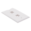 Placa de Pared de 2 Puertos, Keystone, Color Blanco