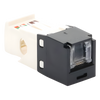 Conector Jack RJ45 Estilo TG con Ventana, Mini-Com, Categoría 6, de 8 Posiciones y 8 Cables, Color Negro