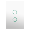 (ZWAVE) Interruptor On/Off panel táctil touch inalámbrico Zwave Plus 2 botones. Compatible con Hubitat HC8, Álula  M2M, otro