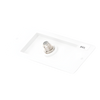 Toma de pared para cable coaxial con conector tipo F de 75 ohms, estilo Designer de la línea Claro, para señal de TV, color blanco brillante