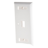 Placa de Pared de 1 Puerto, Keystone, con Espacio para Etiqueta, Color Blanco
