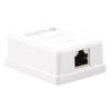 Caja de Pared con 1 Puerto Keystone, Incluye Jack STP Cat5e
