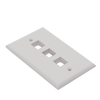 Placa de Pared de 3 Puertos, Keystone, Color Blanco