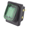 Interruptor tipo Switch con Led Color Verde / IP65 / Diseño Industrial / NO, COM, NC / Terminales tipo F1