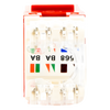 Conector Jack Estilo 110 (de Impacto), Tipo Keystone, Categoría 6, de 8 Posiciones y 8 Cables, Color Rojo