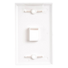 Placa de Pared de 1 Puerto, Keystone, Color Blanco