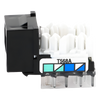 Jack RJ45 categoría 6 de 8 conductores tipo snap-in color negro para el marco de 6 puertos de la línea Claro