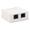 Caja de Pared con 2 Puertos, Incluye 2 Jacks UTP Cat5e Keystone