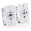 Kit Extensor HDMI en PLACAS DE PARED para distancias de 40 metros / Resolución 1080P @ 60 Hz / Cat 6/6A/ 7 / HDR/ Cero Latencia / Soporta Control Remoto / Placa de pared de 2.74 x 4.49” (tamaño estándar de EE.UU.).