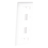 Placa de Pared de 2 Puertos, Keystone, con Espacio para Etiqueta, Color Blanco