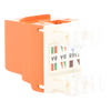 Conector Jack Estilo 110 (de Impacto), Tipo Keystone, Categoría 6, de 8 Posiciones y 8 Cables, Color Naranja