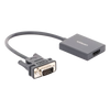 VGA Macho / Salida: HDMI Hembra / Resolución de 1080P@60Hz / Puerto Estéreo de 3.5 mm / Plug and Play, Sin Controlador / Longitud del Cable 15 cm (5.91 Pulgadas). / Incluye Cable de Alimentación USB / Incluye Cable de Audio de 3.5mm.