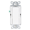 Apagador de pared Claro de 3 vías tipo paleta, 15 A, 120/277 V, para cargas generales de iluminación y motores, color blanco brillante