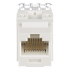 Conector Jack Estilo 110 (de Impacto), Tipo Keystone, Categoría 6, de 8 Posiciones y 8 Cables, Color Blanco Mate