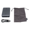 Power Bank de 20000mAh | 3 Salidas 100W Max. | USB-A + 2 USB-C | PD 3.0 | QC3.0 | FCP | SCP | Pantalla Inteligente | Carcasa Ignifuga | Color Gris | Incluye Cable USB de 50cm | Carga tu Laptop de Manera Segura.